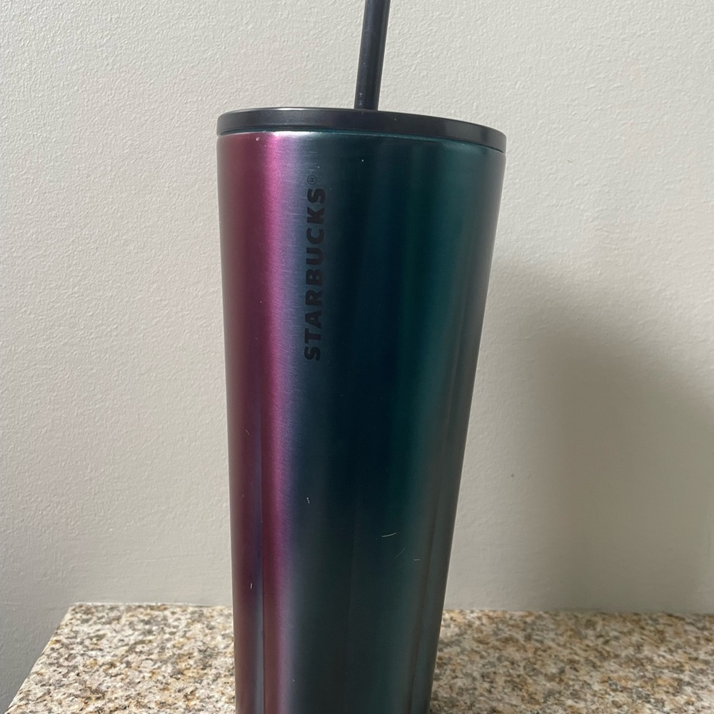 Starbucks Iridescent Tumbler with Straw